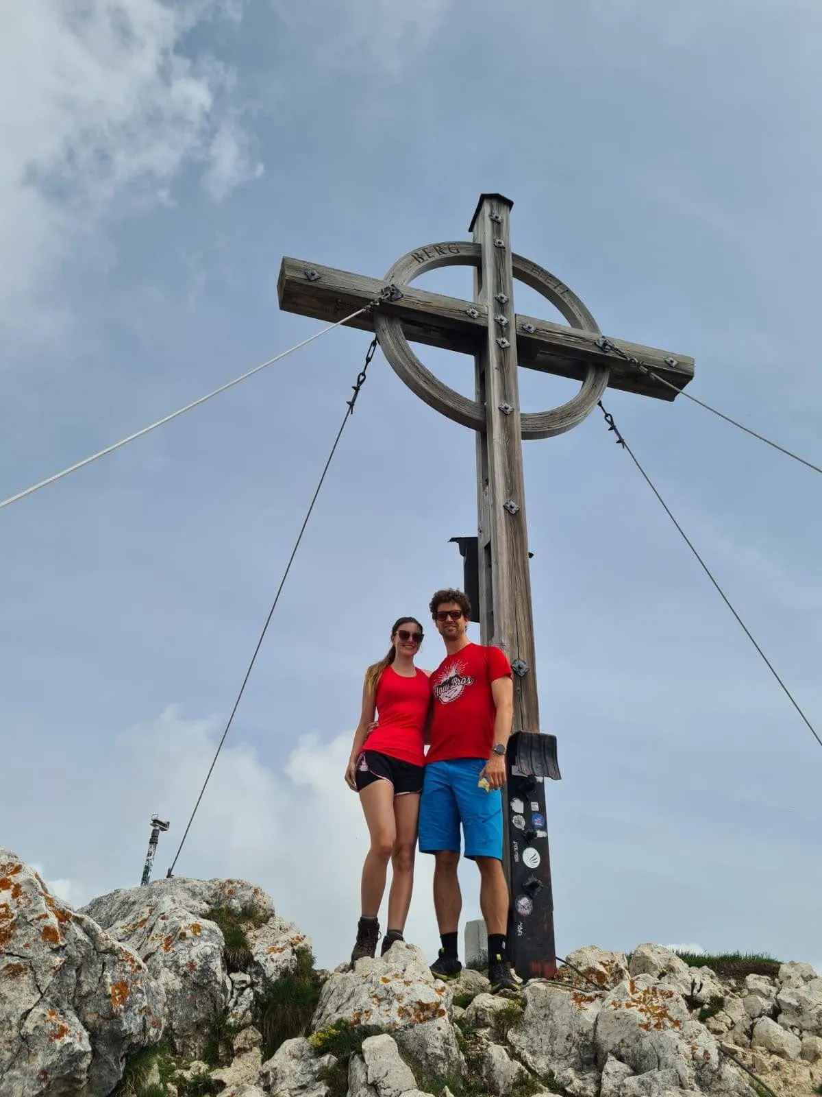 Thilo und Franziska am Gipfelkreuz